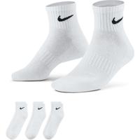 Nike Unisex Cushioned Quarter 3-Pack Sokken - Handbalkleding - Handbalsokken - wit - maat 46-50