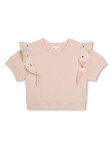 Chloé Kids t-shirt à détails de clous - Rose