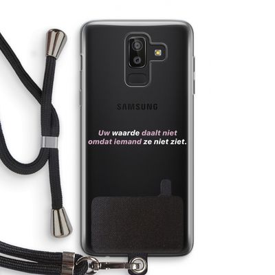 uw waarde daalt niet: Samsung Galaxy J8 (2018) Transparant Hoesje met koord