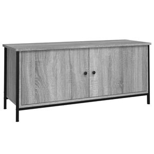 The Living Store Tv-meubel - Grijs sonoma eiken - 102 x 35 x 45 cm - Duurzaam materiaal