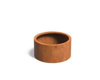 Cortenstaal plantenbak CIRCUM met wielen 80x40cm.