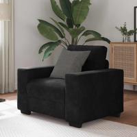 Fauteuil 60 cm fluweel zwart Fauteuil 60 cm fluweel zwart