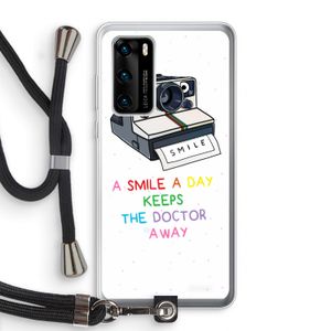 Smile: Huawei P40 Transparant Hoesje met koord