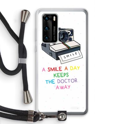 Smile: Huawei P40 Transparant Hoesje met koord