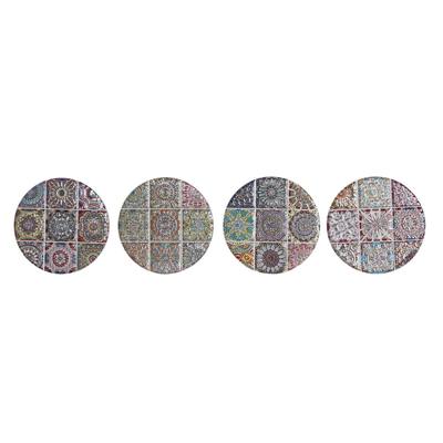 Onderzetters Home ESPRIT Kurk Dolomite Mandala Indiaas Met reliëf