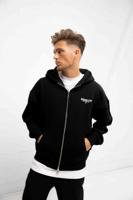 Equalité Societe Oversized Full Zip Hoodie Heren Zwart - Maat XS - Kleur: WitZwart | Soccerfanshop Equalité Societe Oversized Full Zip Hoodie Heren Zwart - Maat XS - Kleur: WitZwart | Soccerfanshop