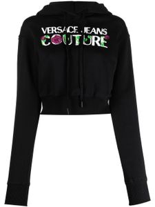 Versace Jeans Couture hoodie à logo imprimé - Noir