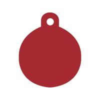 Naamplaatje voor halsband Imarc Circle Rood