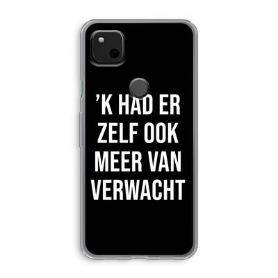 Meer verwacht - Zwart: Google Pixel 4a Transparant Hoesje