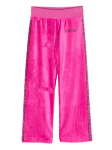 Versace Kids pantalon ample à ornements en cristal - Rose