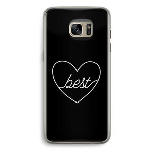 Best heart black: Samsung Galaxy S7 Edge Transparant Hoesje