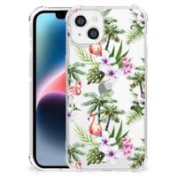Apple iPhone 14 Plus Case Anti-shock Flamingo Palms Apple iPhone 14 Plus Case Anti-shock Flamingo Palms