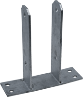 Waelbers u-pergolasteun op plaat 71mm, thermisch verzinkt (fv) - 1 stuk(s) - 429303.99