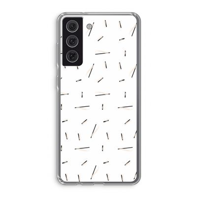 Hipster stripes: Samsung Galaxy S21 FE Transparant Hoesje