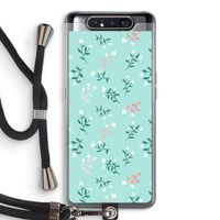 Small white flowers: Samsung Galaxy A80 Transparant Hoesje met koord