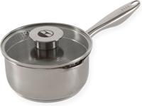 ELLE Gourmet Classique Steelpan met Deksel - Ø 16cm - Zonder anti-aanbaklaag - RVS