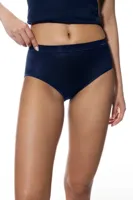 Emotion - dames taille slip viscose - Comfortabele hoge dames onderbroek - Katoenen kruisje - 44 - Blauw | Dames slip - Onderbroek - Ondergoed - 44