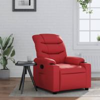 Fauteuil verstelbaar kunstleer rood