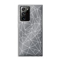 Geometrische lijnen wit: Samsung Galaxy Note 20 Ultra / Note 20 Ultra 5G Transparant Hoesje