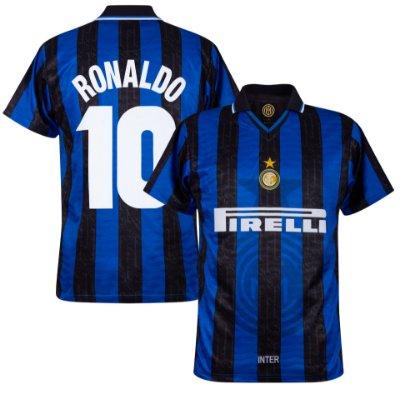 F.C. Internazionale Retro Voetbalshirt 1997-1998 + Ronaldo 10