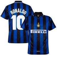 F.C. Internazionale Retro Voetbalshirt 1997-1998 + Ronaldo 10