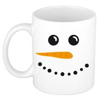 Sneeuwpop kerstmok / kerstbeker wit 300 ml Sneeuwpop kerstmok / kerstbeker wit 300 ml