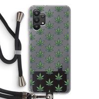 Weed: Samsung Galaxy A32 5G Transparant Hoesje met koord