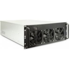 Inter-Tech 4F28 Rack Zwart, Zilver