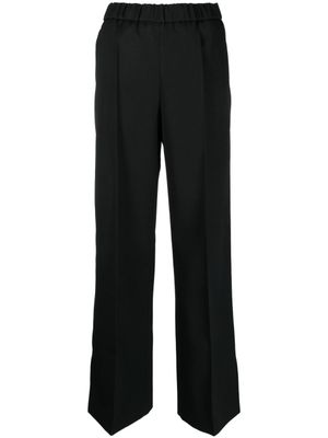 Jil Sander pantalon droit à plis marqués - Noir