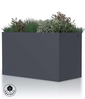 4gardenz 4gardenz rechthoekige plantenbak met verhoogde bodem 100x50x60cm - antraciet