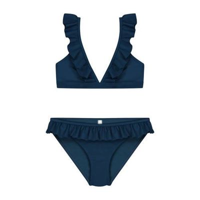Shiwi triangel bikini Panama met ruches donkerblauw