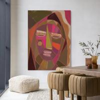 Urban Cotton Wandkleed 'Quamatcha' 110 x 145cm in Frame - black
