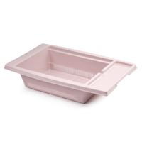 Plasticforte Keuken gootsteen vergiet - kunststof - afdruiprek - 43 x 27 x 10 cm - roze