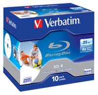 Verbatim BD-R SL 25GB 6x Printable 10 Pack Jewel Case 10 stuk(s) - thumbnail