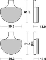 BREMBO Remblokken, voor de moto, Road Organisch 07HD0614