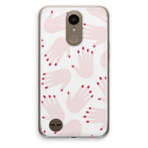 Hands pink: LG K10 (2017) Transparant Hoesje