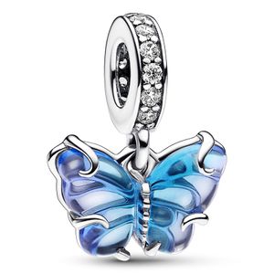 Pandora 792698C01 Hangbedel Blue Butterfly zilver-muranoglas-zirconia blauw