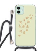 Falling Leaves: iPhone 11 Transparant Hoesje met koord