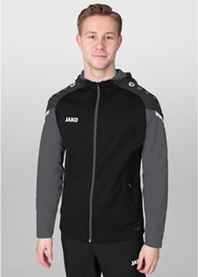 JAKO 6822 Jas Met Kap Performance - Zwart/Antra Light - 38