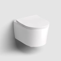 Clou InBe randloos toilet keramiek met softclose zitting wit mat - thumbnail