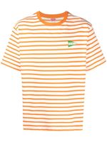 Kenzo t-shirt rayé à logo imprimé - Orange