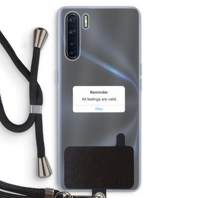 Reminder: Oppo A91 Transparant Hoesje met koord