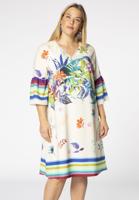 Yoek Jurk met volantmouwen EVE | Wit | Maat 58/60