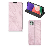 Samsung Galaxy A22 5G Standcase Marble Pink - Origineel Cadeau Vriendin