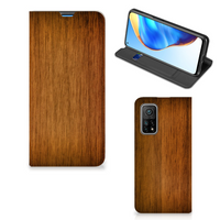 Xiaomi Mi 10T | 10T Pro Book Wallet Case Donker Hout - thumbnail