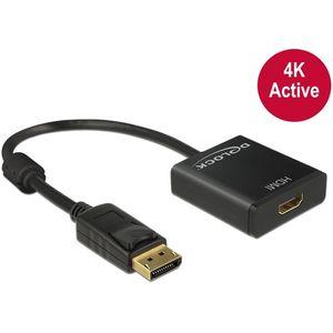 DeLOCK 62607 video kabel adapter 0,2 m DisplayPort HDMI Type A (Standaard) Zwart