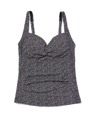 HEMA Damestankinitop Demy shaping fit stippen zwart/wit (zwart/wit)