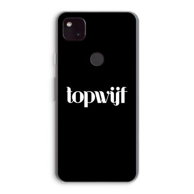 Topwijf Zwart: Google Pixel 4a 5G Transparant Hoesje