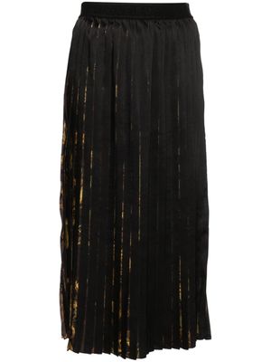 Versace Jeans Couture jupe plissée Watercolour Couture - Noir