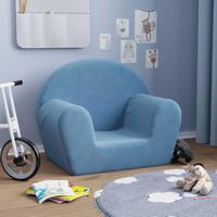 Kinderbank zacht pluche blauw Kinderbank zacht pluche blauw